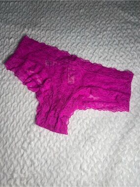 Victorias Secret Panties, retired, lace cheeky, pink, size medium